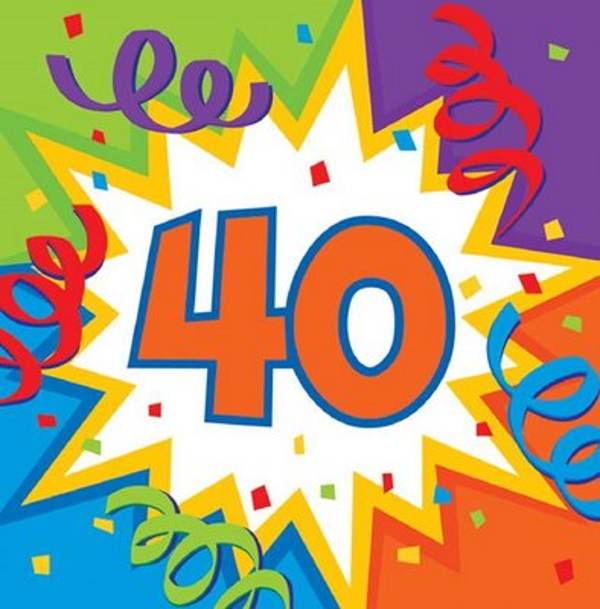 40th birthday clipart for women