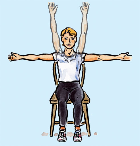 Office Chair Exercises Clipart