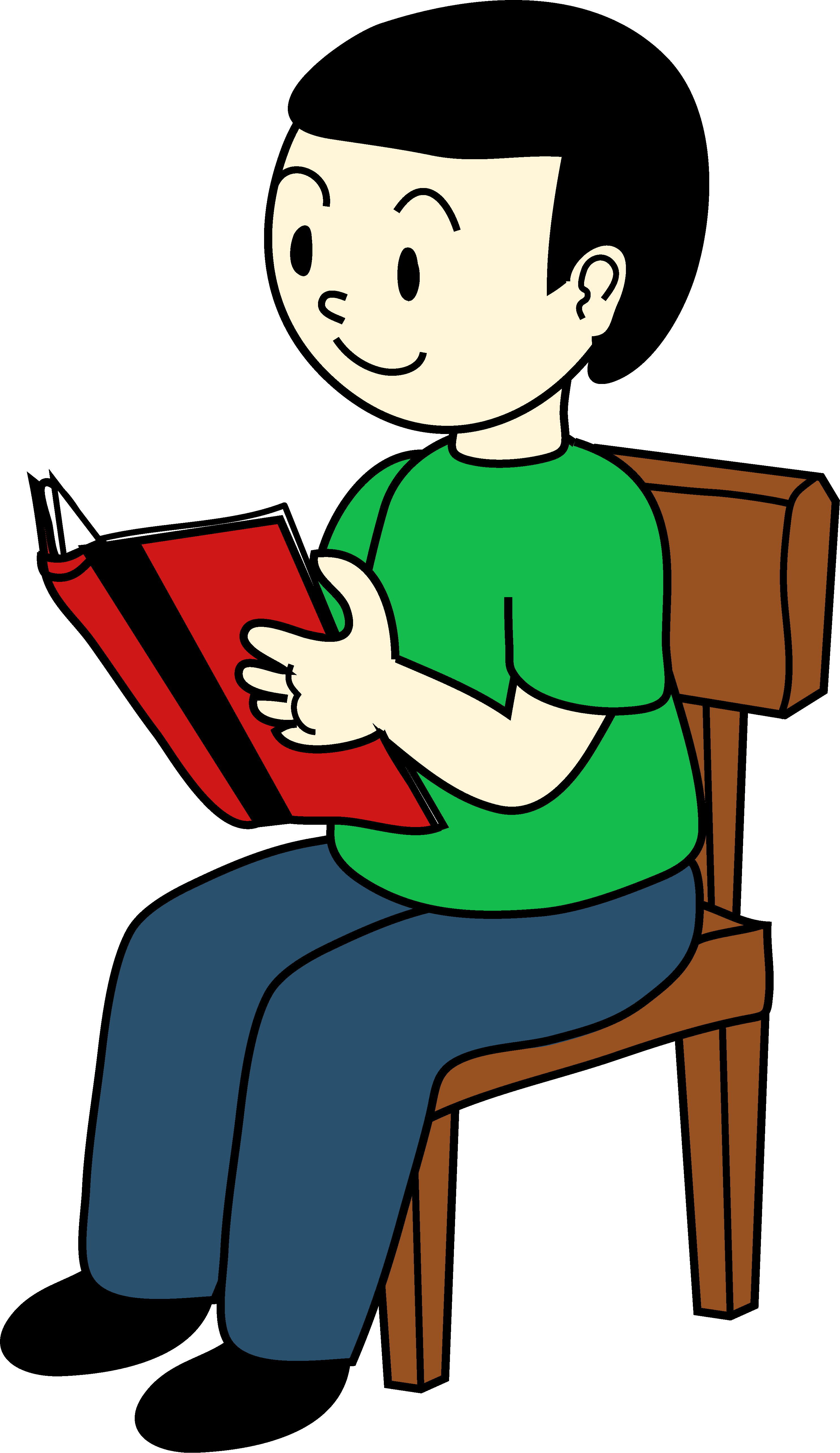 Clipart student sitting on exercise ball