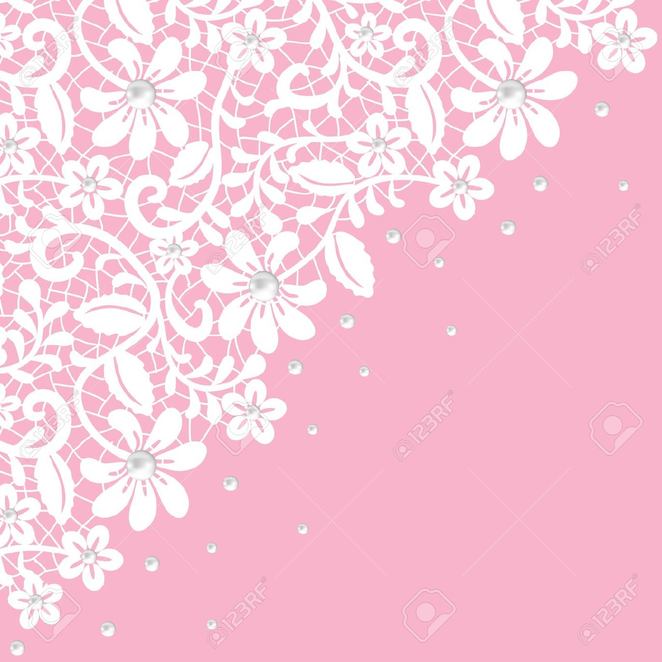 Pearls and lace clipart free