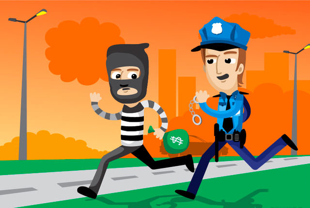 police catching thief clipart - Clip Art Library