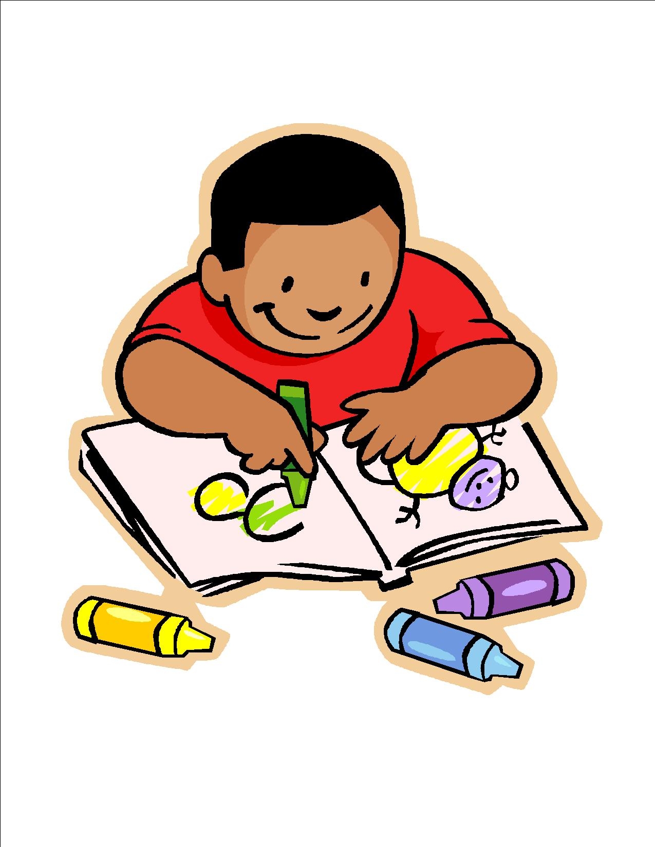 Kids Reading And Writing Clipart