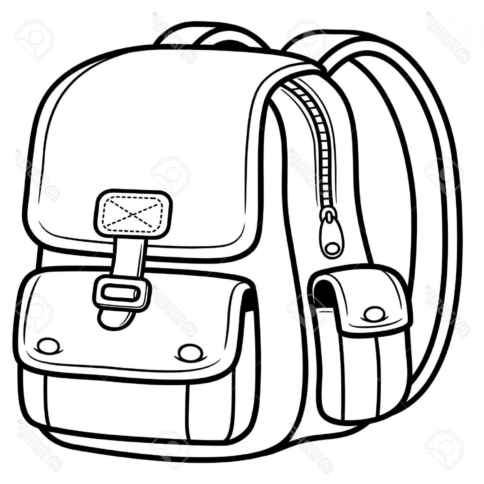 Exclusive School Bag Clip Art Draw