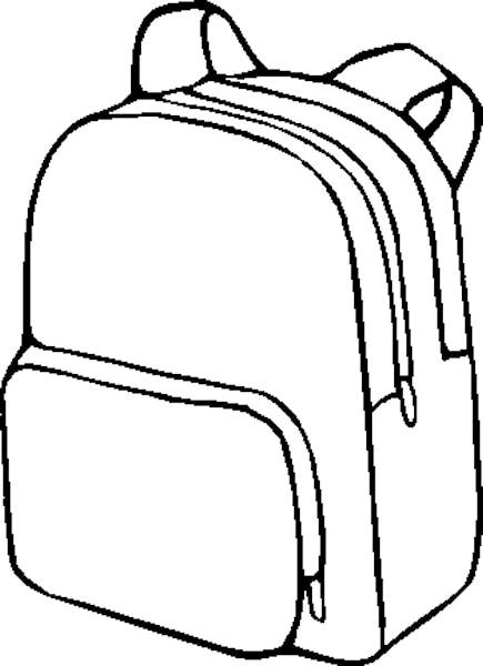 Back To School Clipart Black And White Backpack