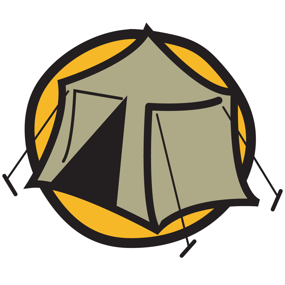 Pink Camping Tent Clipart
