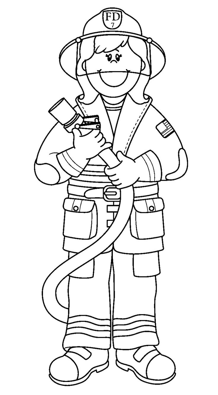 Featured image of post Coloring Fireman Clipart Black And White