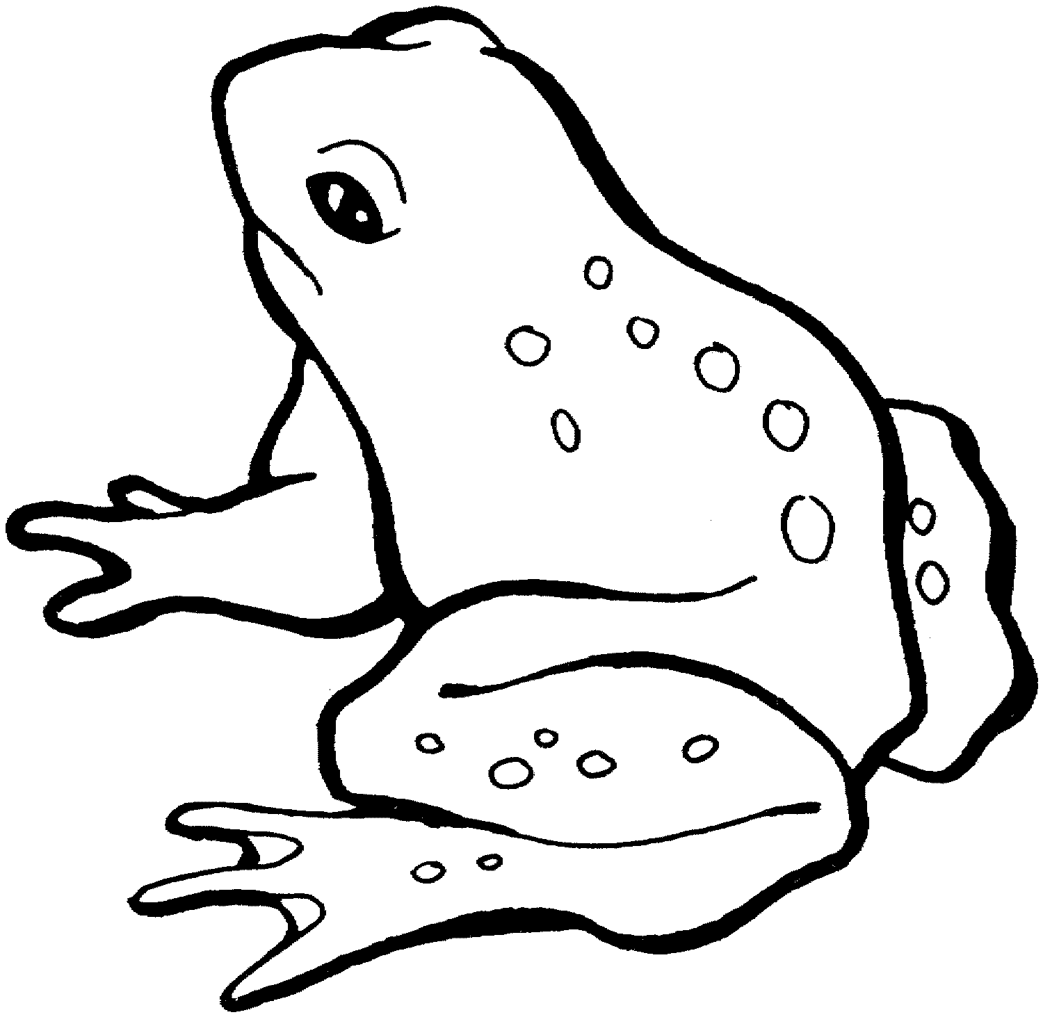 Toad clipart black and white