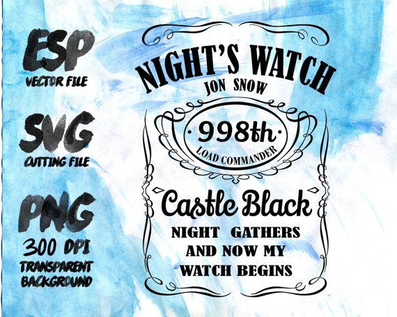 Night watch label Clipart SVG Cutting ESP by CreationTreasure