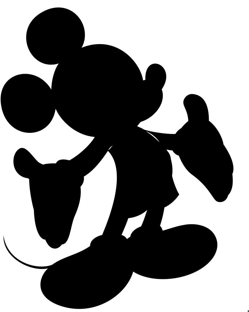 Mickey Mouse Head Shape Black
