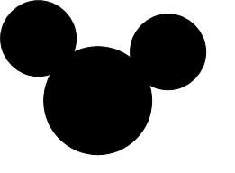 Mickey Mouse Head Shape Black