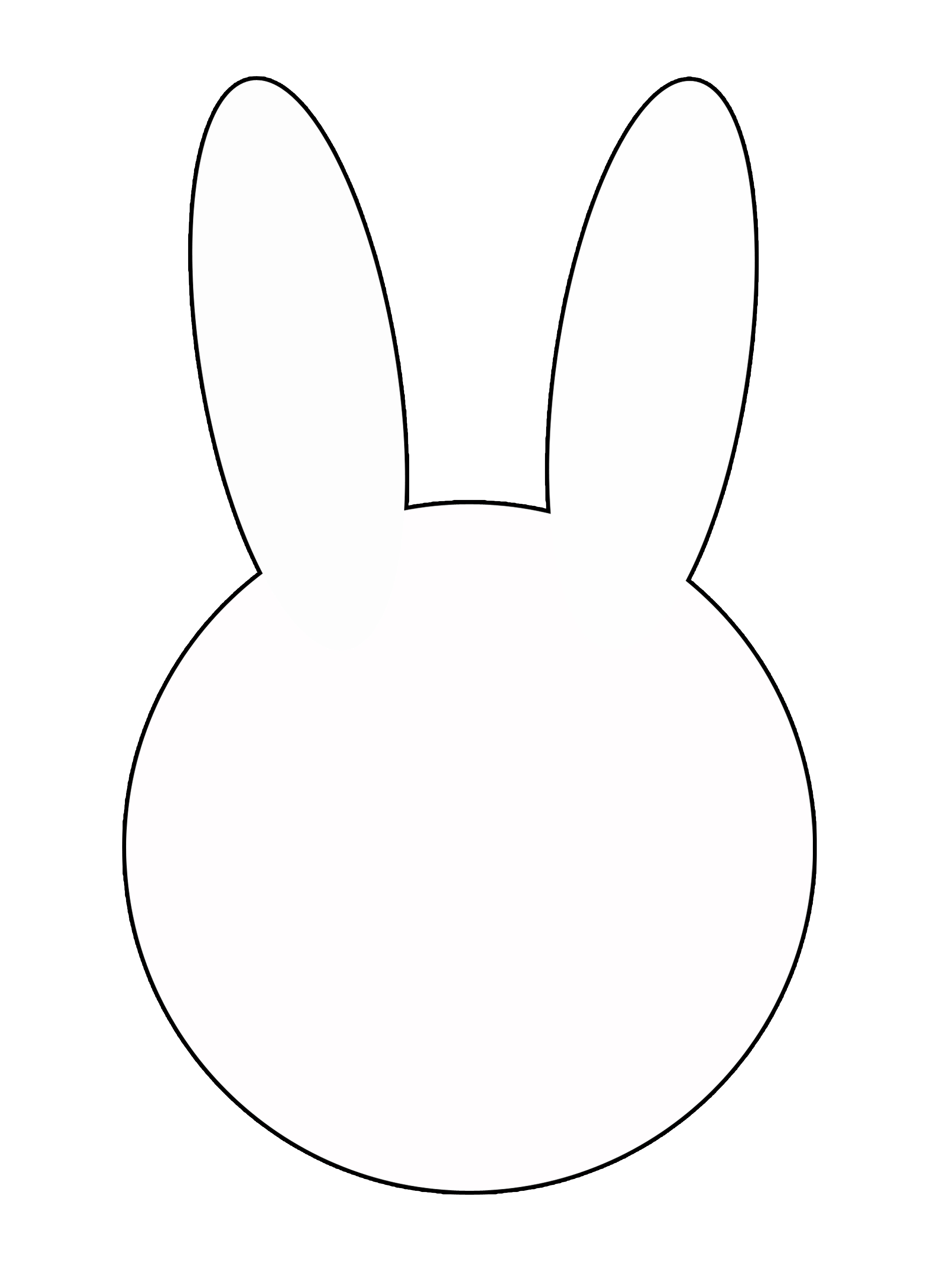 Bunny Face Template Printable Clip Art Library