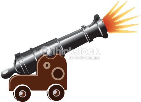 Cannon firing clipart