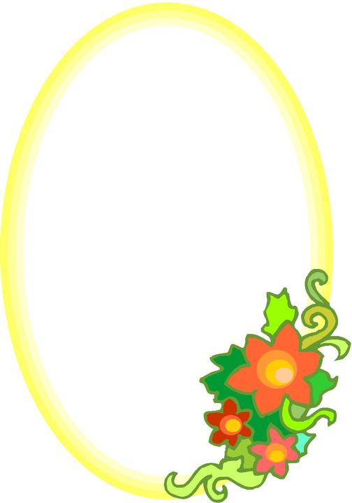 Free oval shaped frame clipart