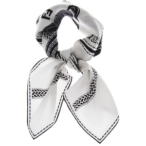 fendi black and white scarf
