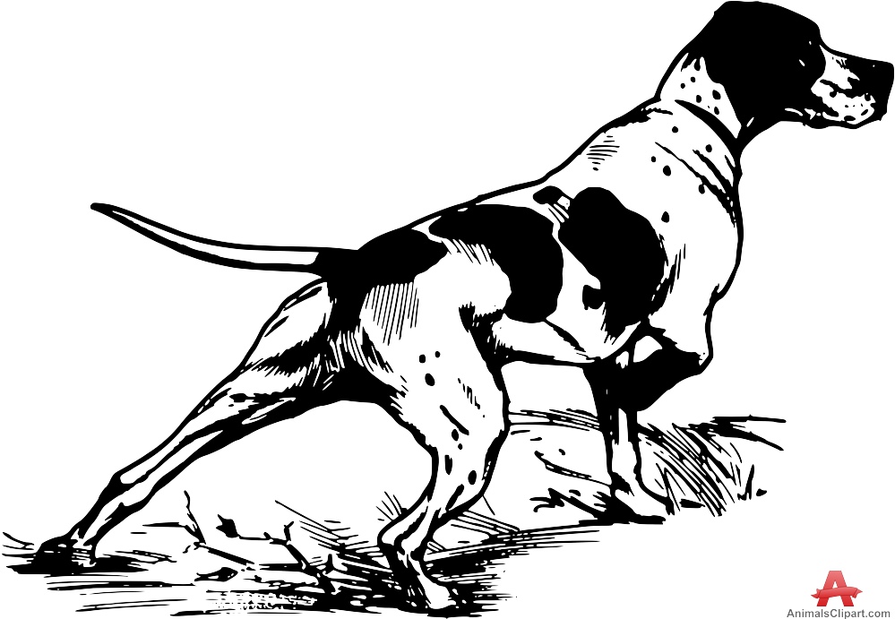 Hunting dog clipart