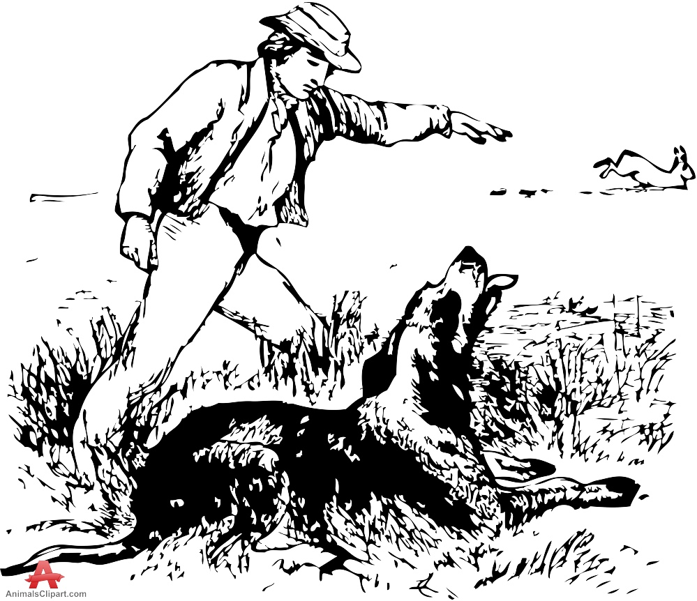 Man and Hunting Dog