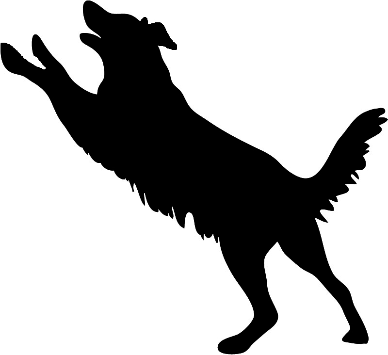 Hunting dog silhouette vector clipart free