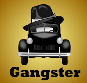 Gangster Car Illustration Clip Art
