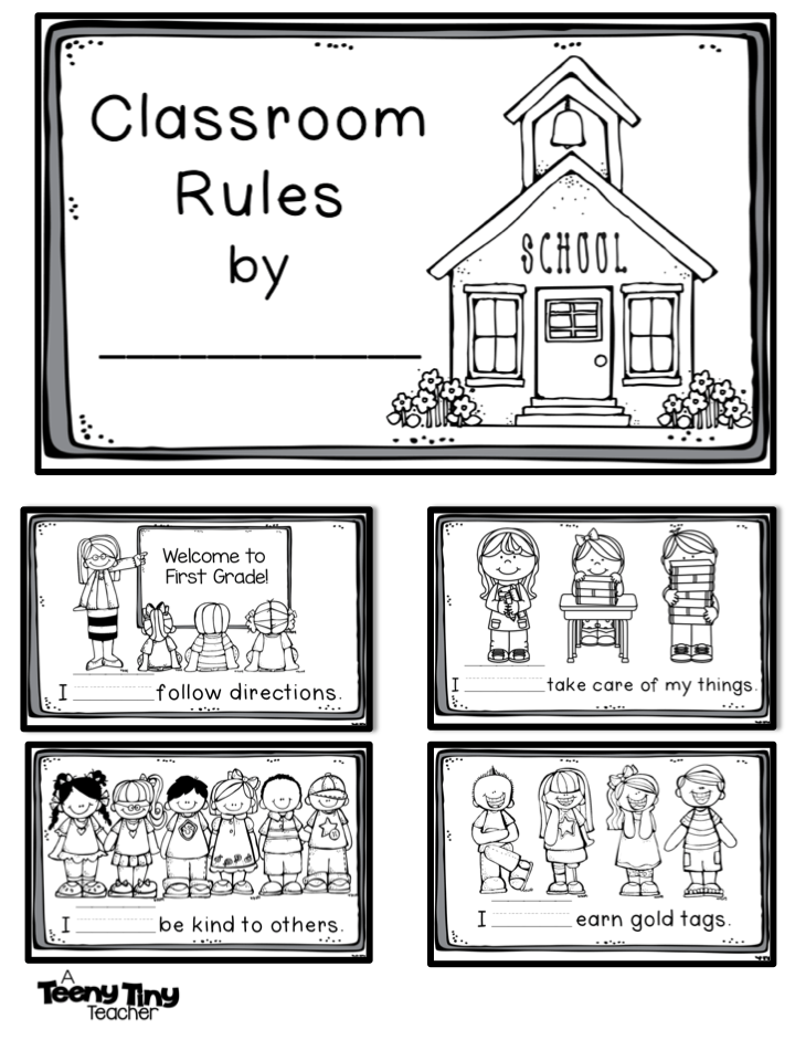 classroom rules for kindergarten coloring pages - Clip Art Library
