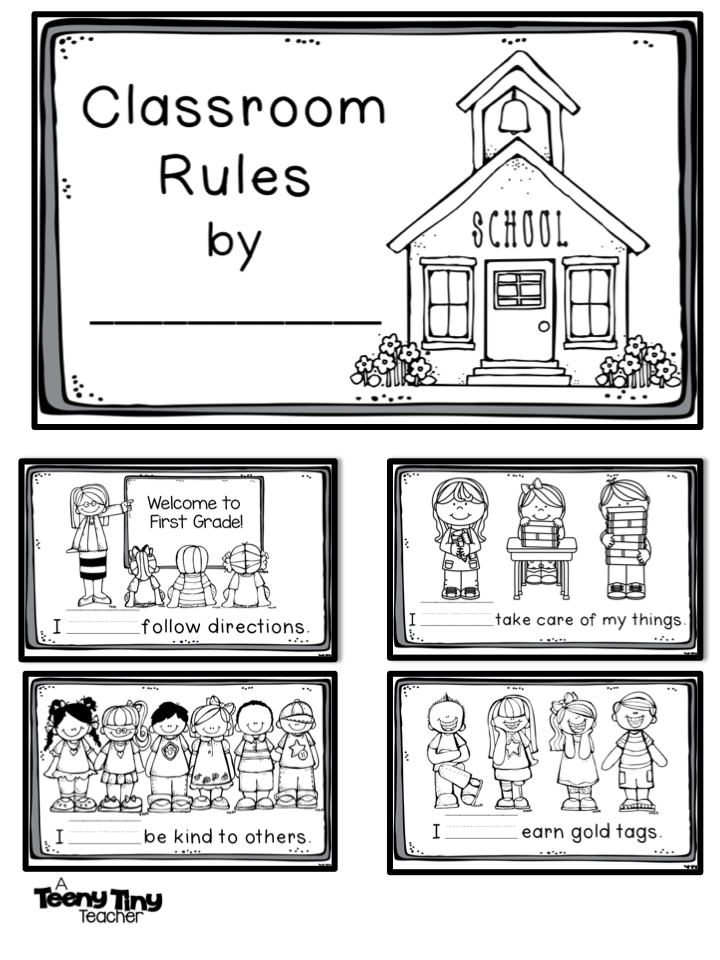 Classroom Rules For Kindergarten Coloring Pages Clip Art Library