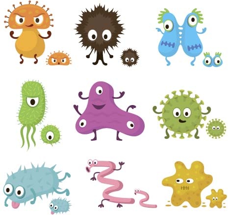 Free vector bacteria and germs free vector download