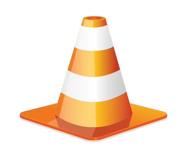 Caution cone clip art 
