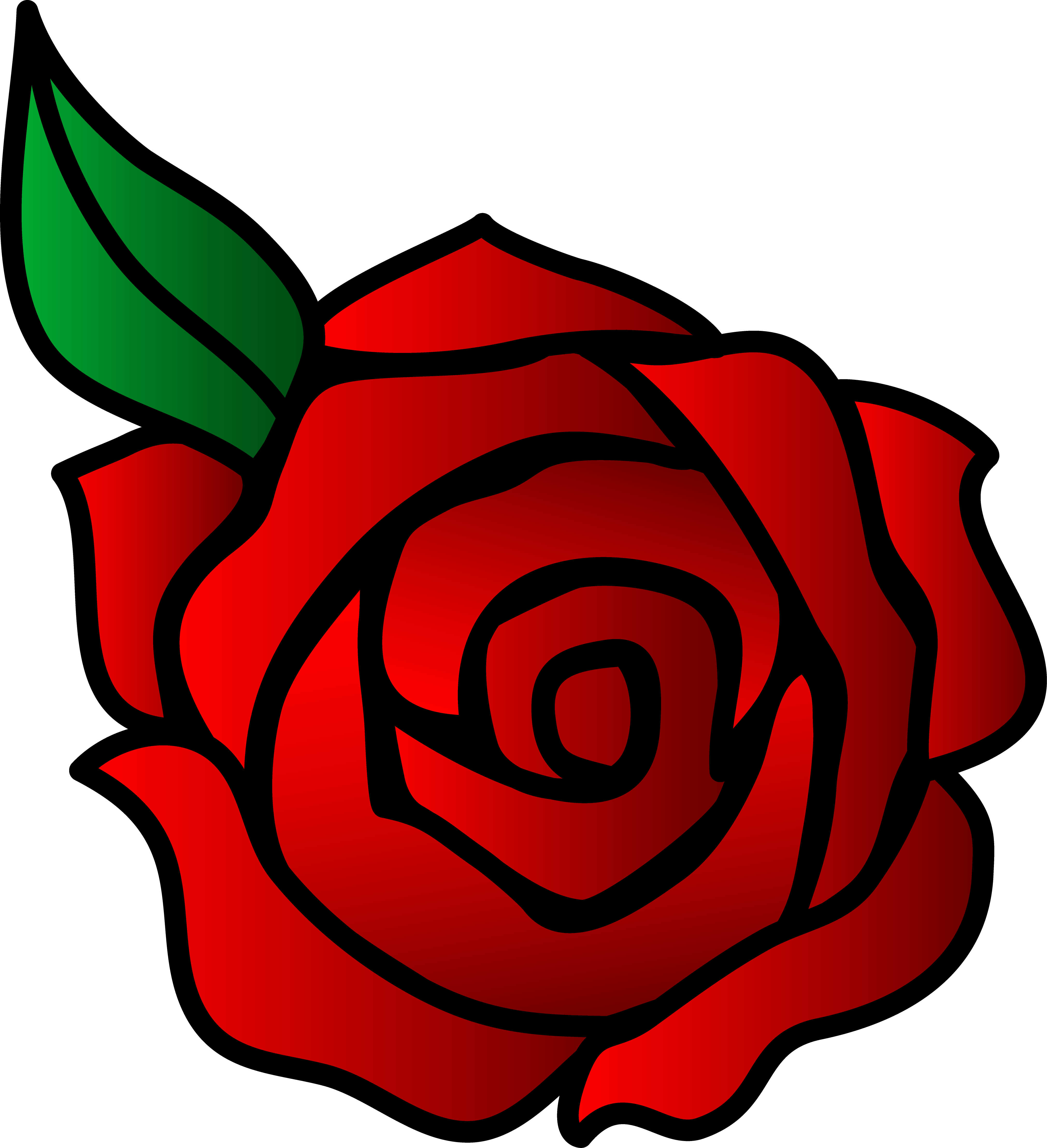 Valentines rose clipart