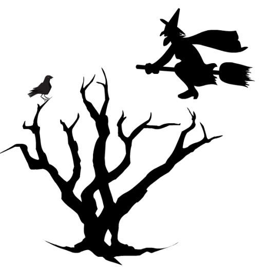 Free Black and White Halloween Clip Art