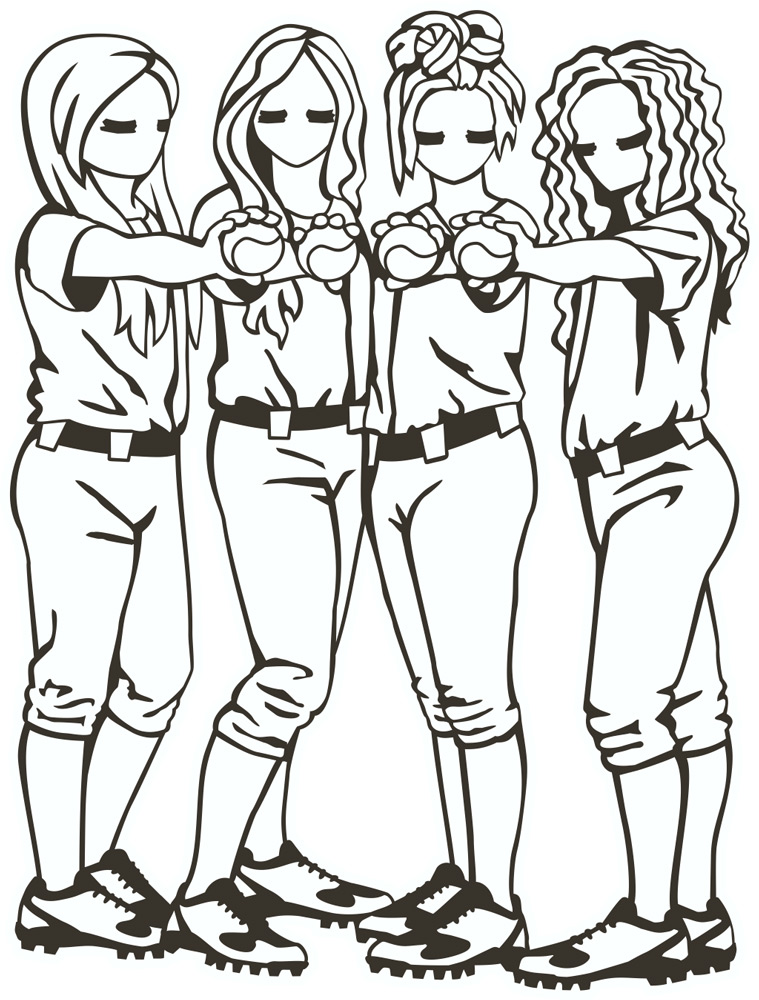 Softball Coloring Pages Printable