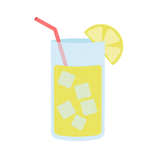 glass of pink lemonade clipart