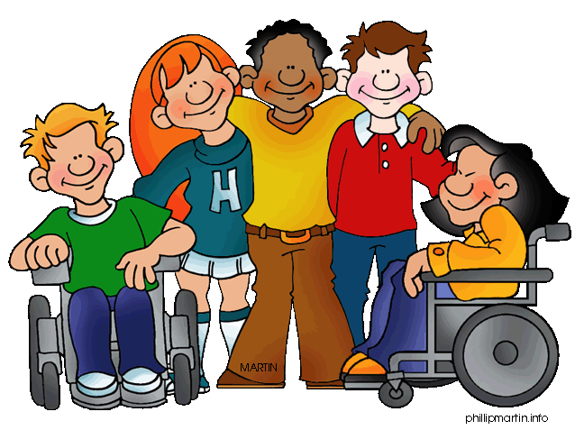 disability children clipart showing