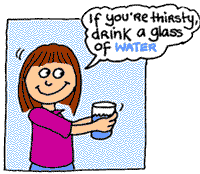 cartoon animated drinking water - Clip Art Library