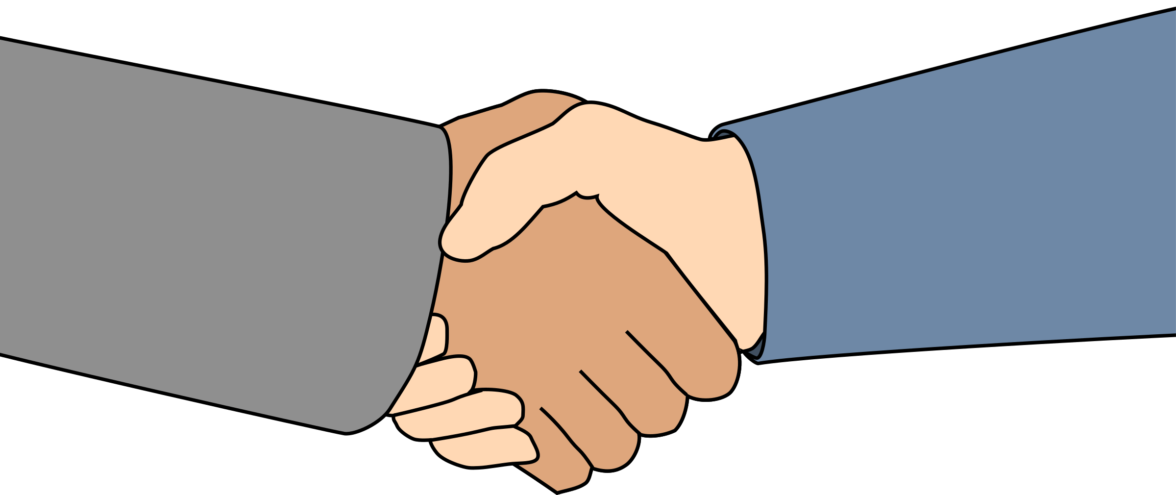 Student shake hands clipart