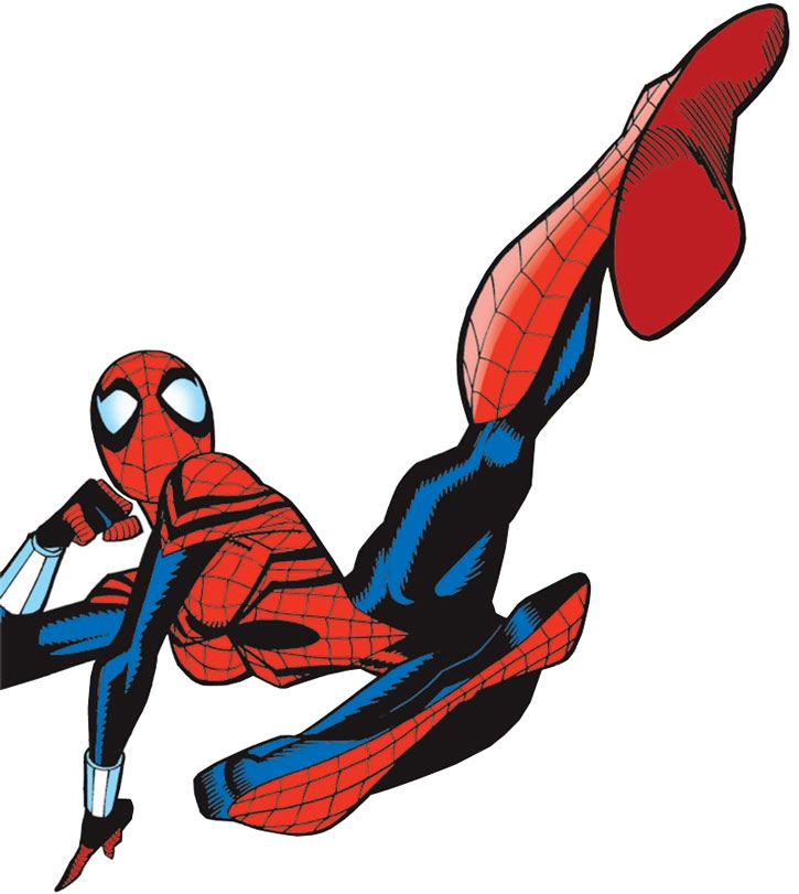 Clip Arts Related To : spider girl kick. 