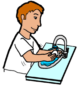 Clipart of washing hands