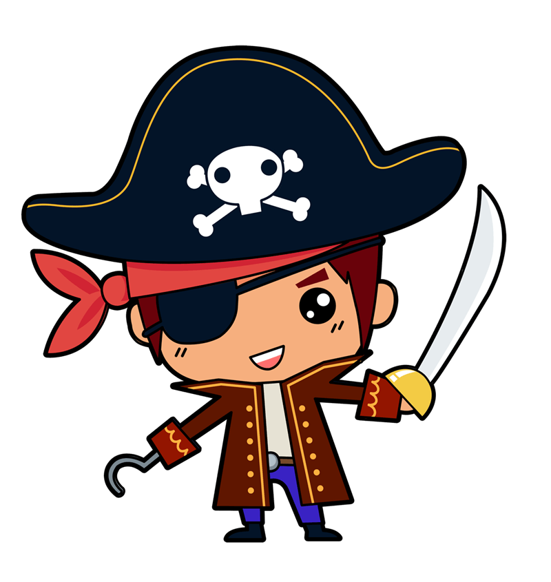 Cute pirate boy clipart