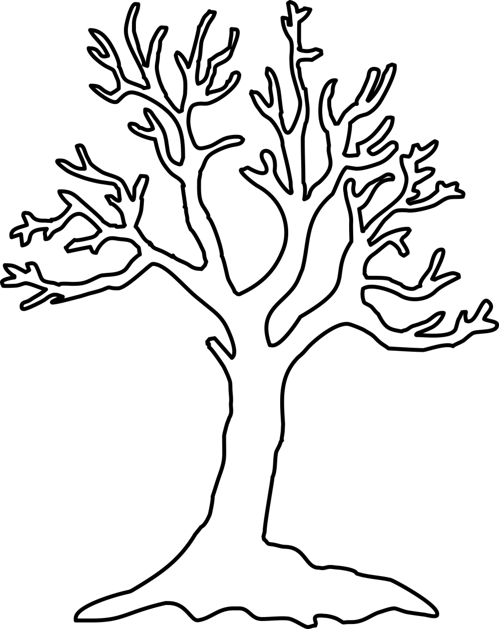 Bare Tree Clipart Black And White