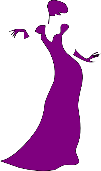 Purple Dancing Woman Clip Art 