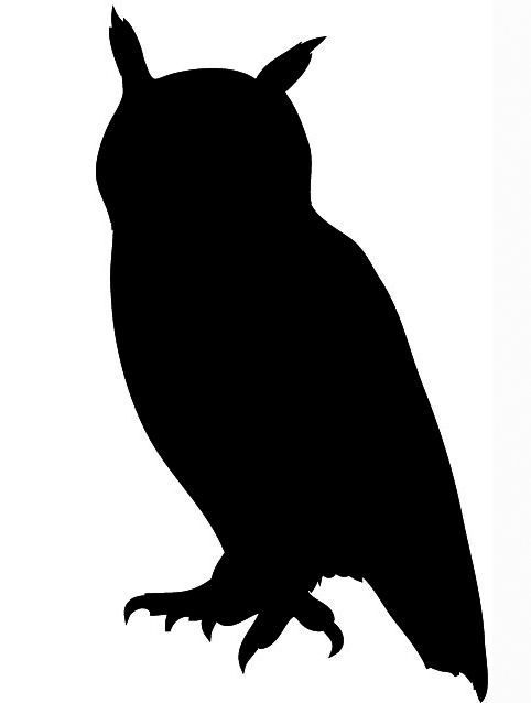 Halloween owl silhouette clipart