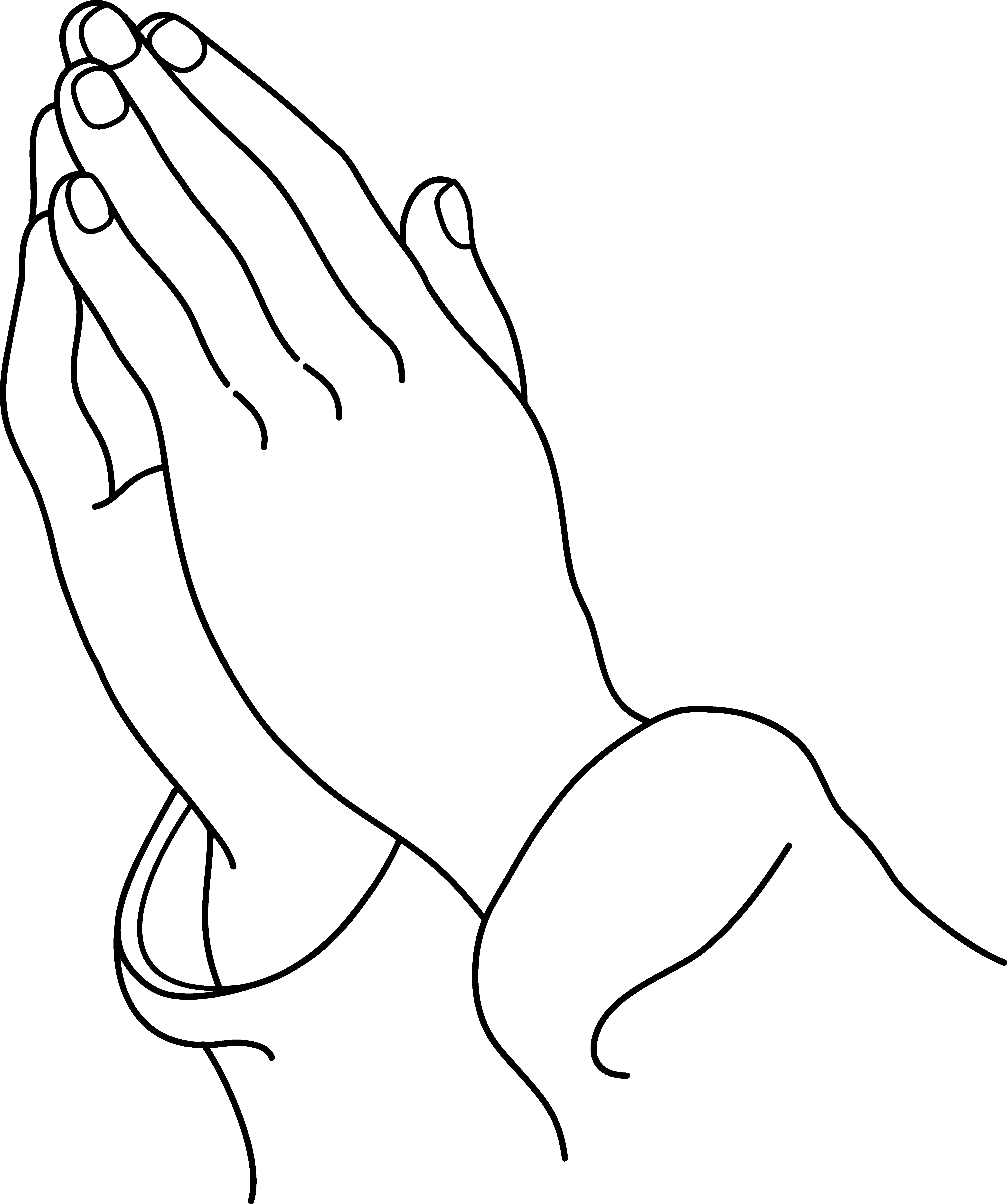 Prayer Hands Outline
