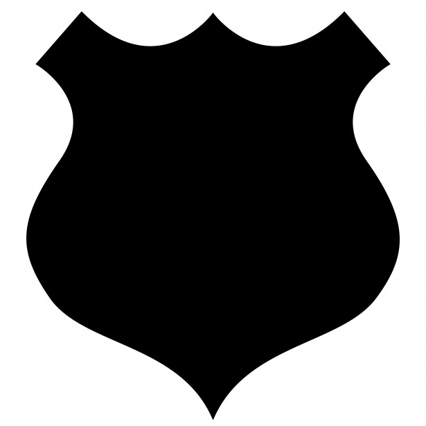 Security Badge Black And White Clipart