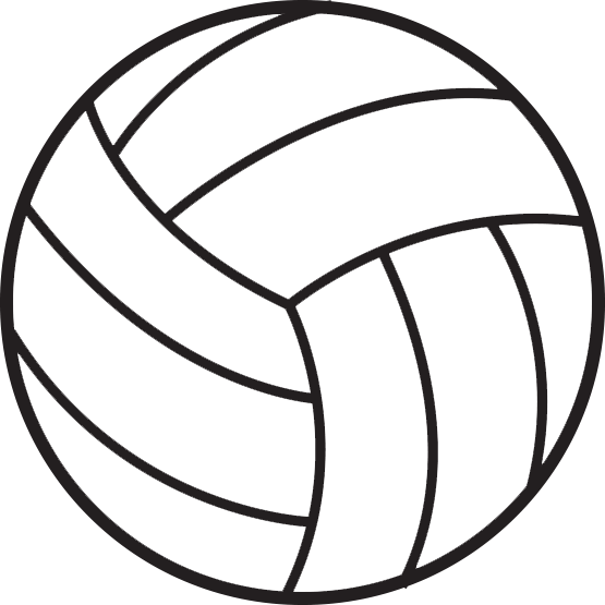 Black And White Volleyball Clipart
