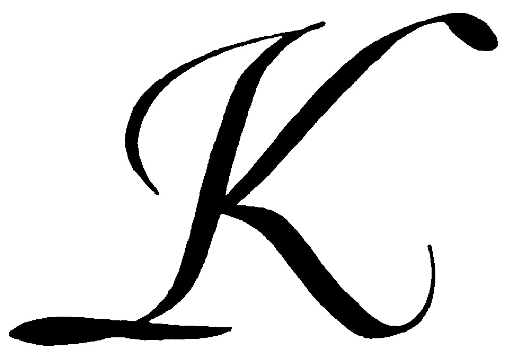 Initial letter k clipart
