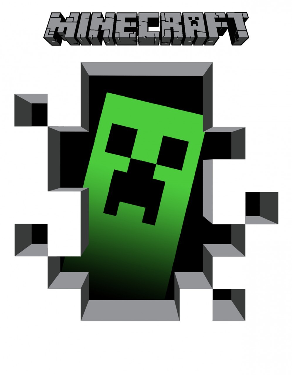 Free Minecraft Creeper Black And White Download Free Minecraft Creeper Black And White Png 