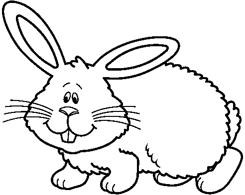 Clipart rabbit black and white