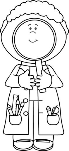 Science clip art black and white