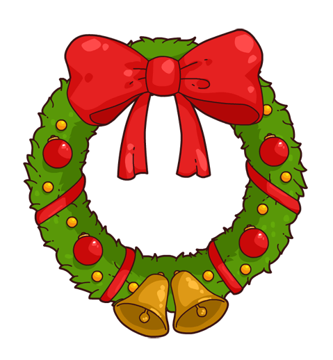 Holiday wreath clipart free