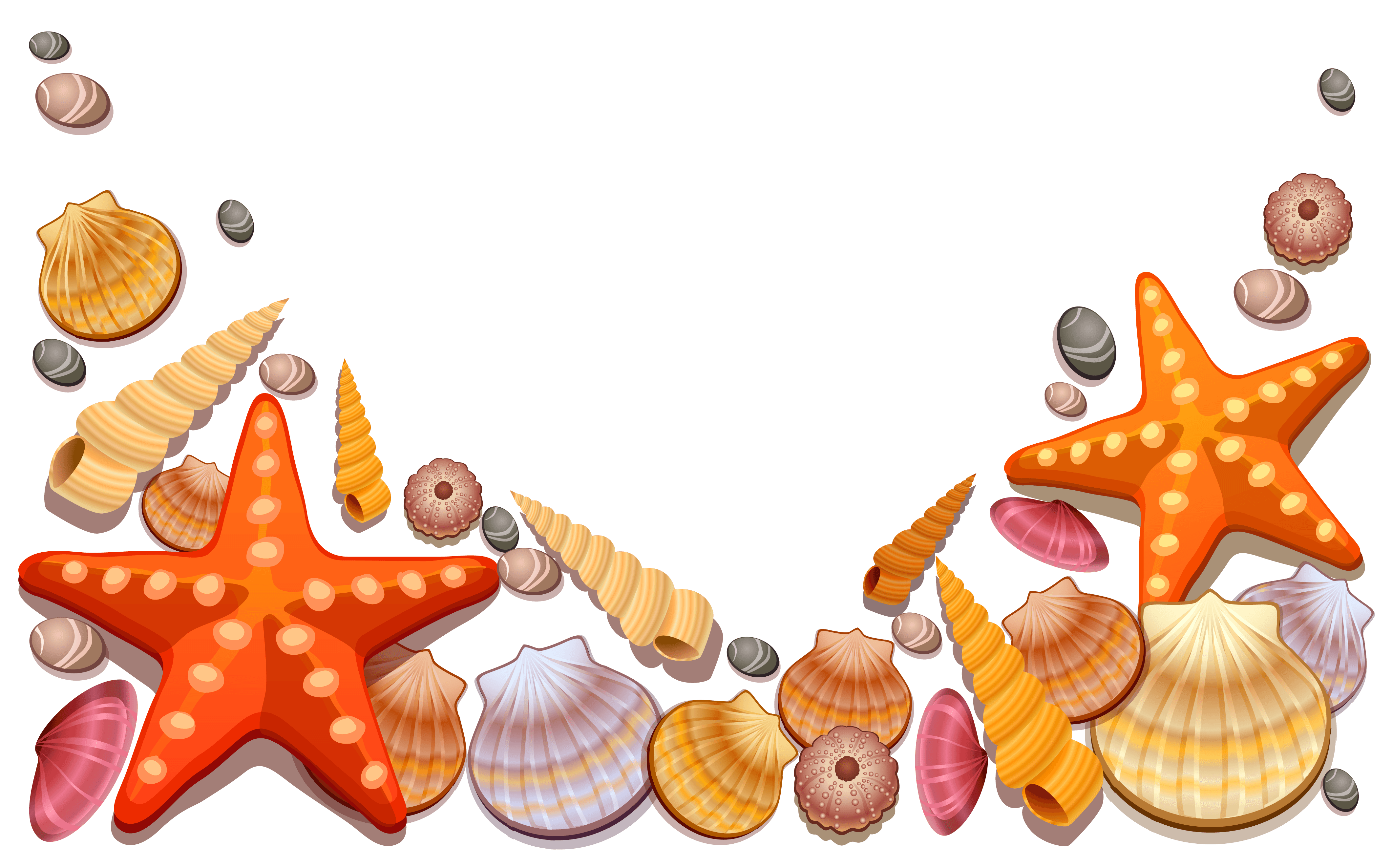 Seashells On Beach Clipart Clip Art Library