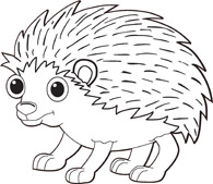 Hedgehog clipart outline