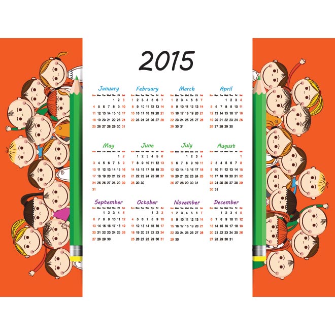 Table calendar clip art at vector clip art